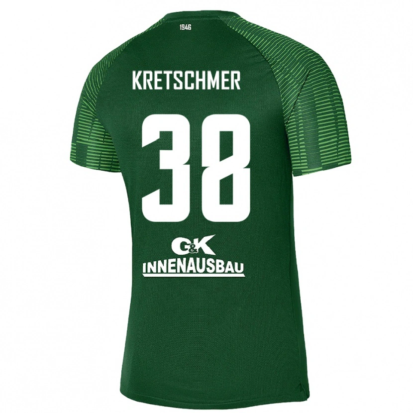 Danxen Hombre Camiseta Theo Kretschmer #38 Negro Verde Oscuro Portero Equipación 2025/26 La Camisa México