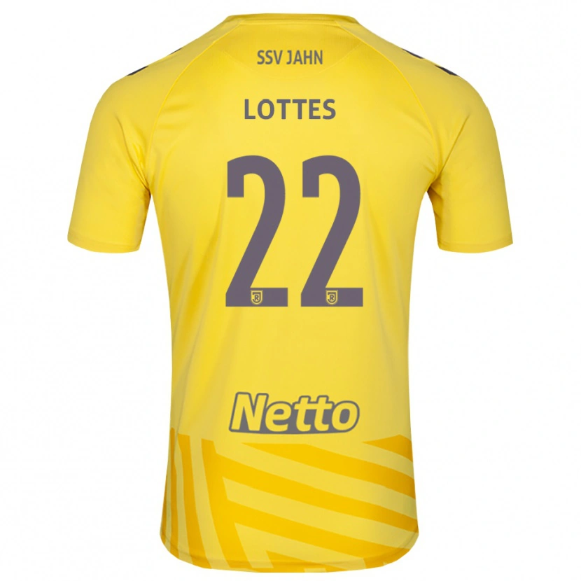 Danxen Hombre Camiseta Benjamin Lottes #22 Gris Amarillo Portero Equipación 2025/26 La Camisa México