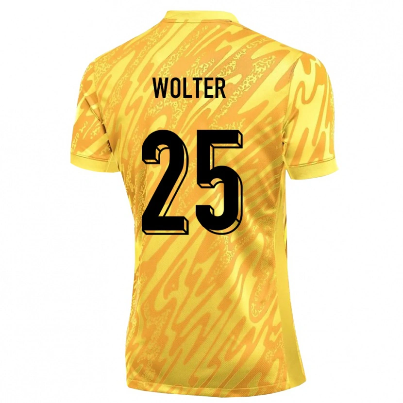 Danxen Hombre Camiseta Fynn Wolter #25 Naranja Amarillo Portero Equipación 2025/26 La Camisa México