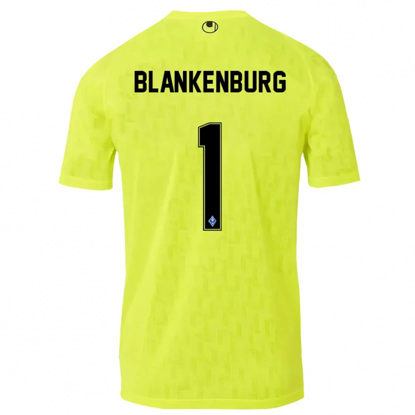 Danxen Hombre Camiseta Luca Blankenburg #1 Negro Amarillo Portero Equipación 2025/26 La Camisa México