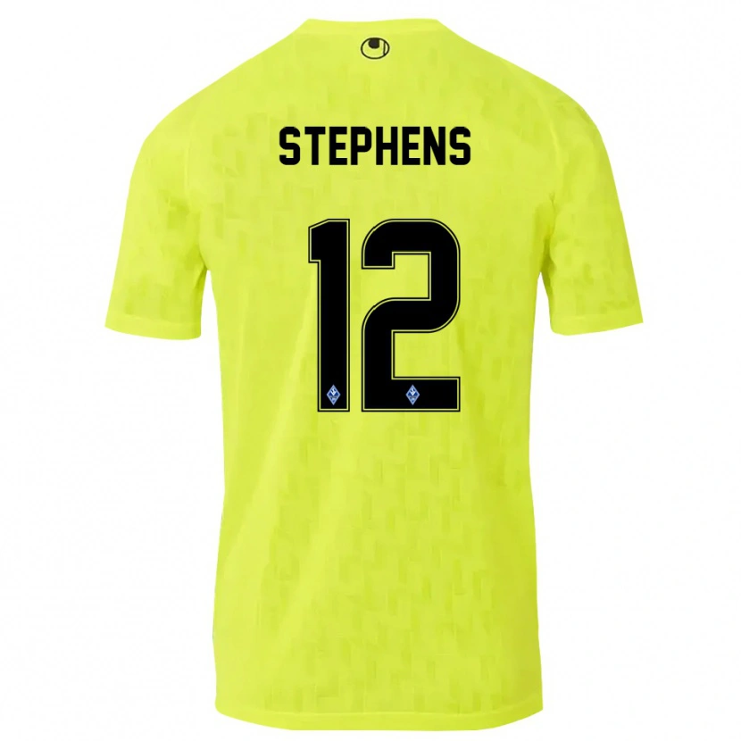 Danxen Hombre Camiseta Kaden Stephens #12 Negro Amarillo Portero Equipación 2025/26 La Camisa México
