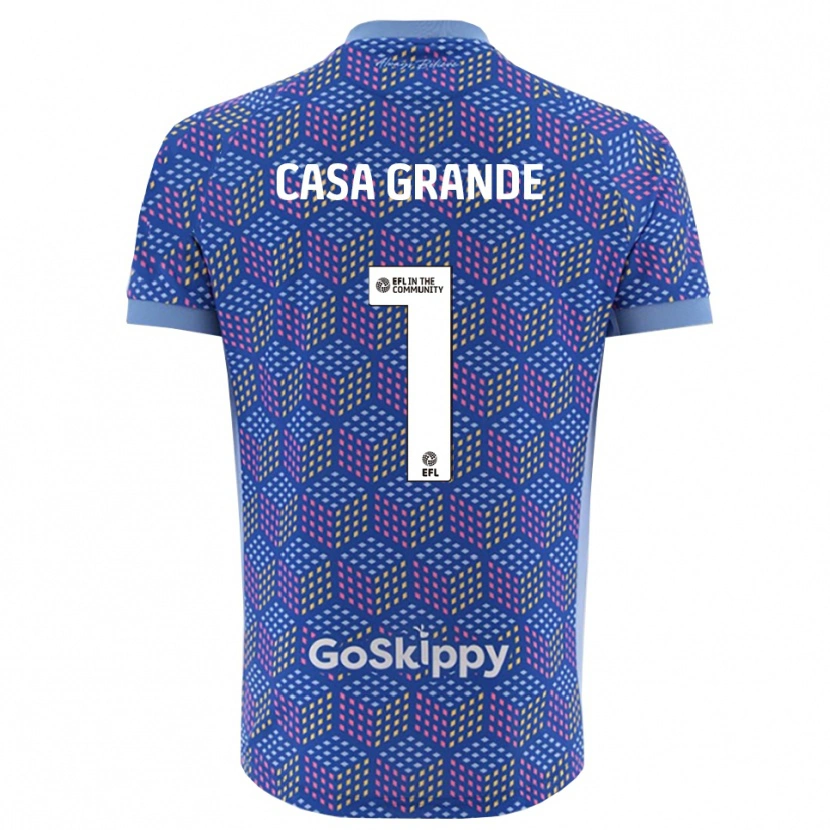 Danxen Hombre Camiseta Josey Casa-Grande #1 Azul Negro Portero Equipación 2025/26 La Camisa México