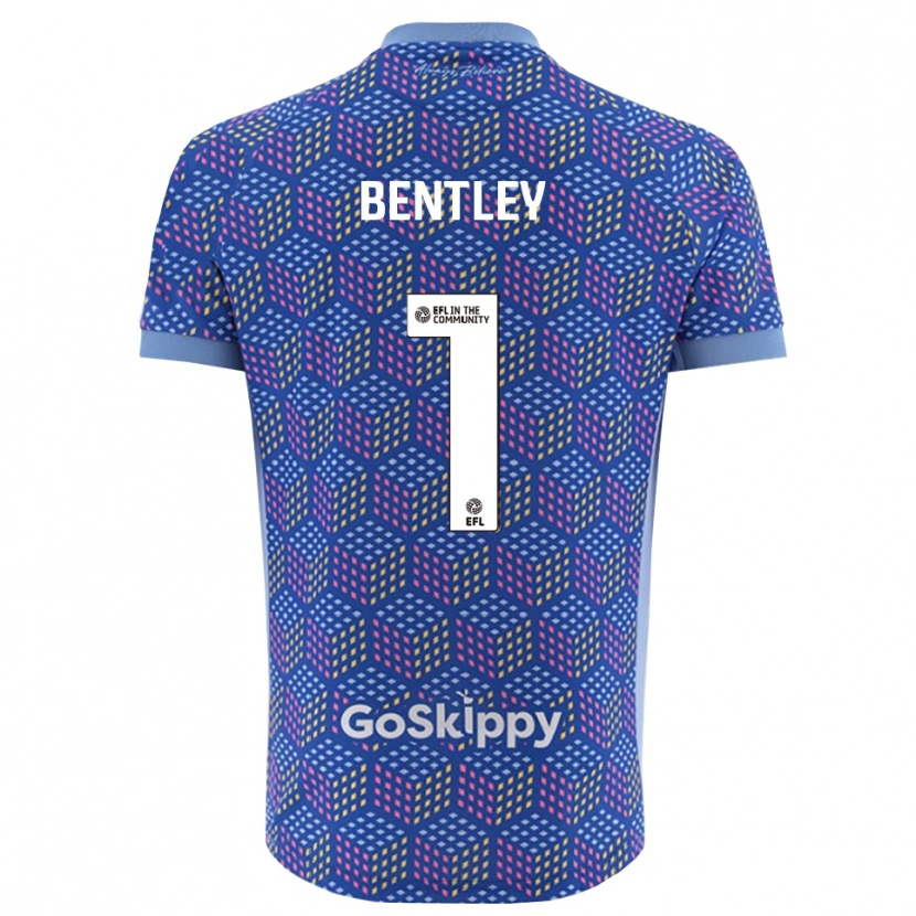 Danxen Hombre Camiseta Fran Bentley #1 Azul Negro Portero Equipación 2025/26 La Camisa México