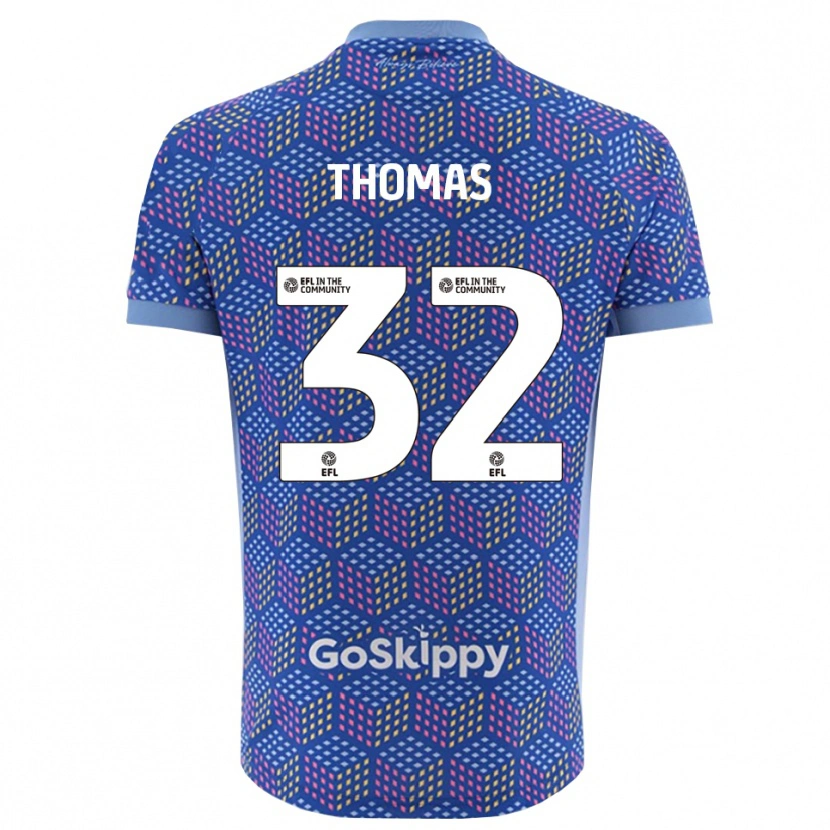 Danxen Hombre Camiseta Lewis Thomas #32 Azul Negro Portero Equipación 2025/26 La Camisa México