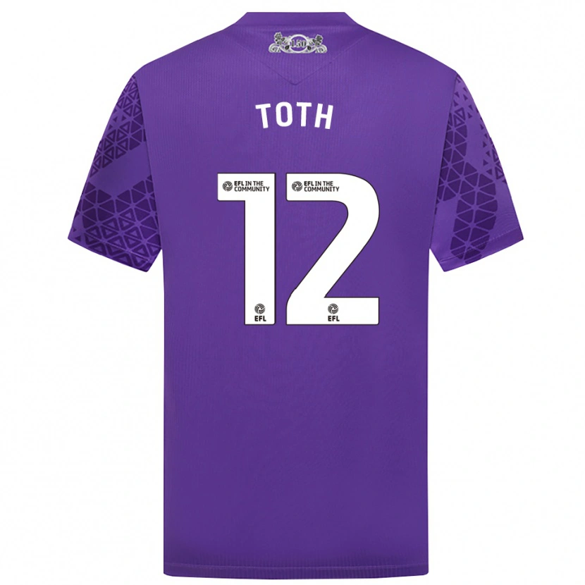 Danxen Hombre Camiseta Balázs Tóth #12 Morado Blanco Portero Equipación 2025/26 La Camisa México