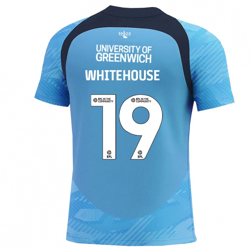 Danxen Hombre Camiseta Sophie Whitehouse #19 Azul Blanco Portero Equipación 2025/26 La Camisa México