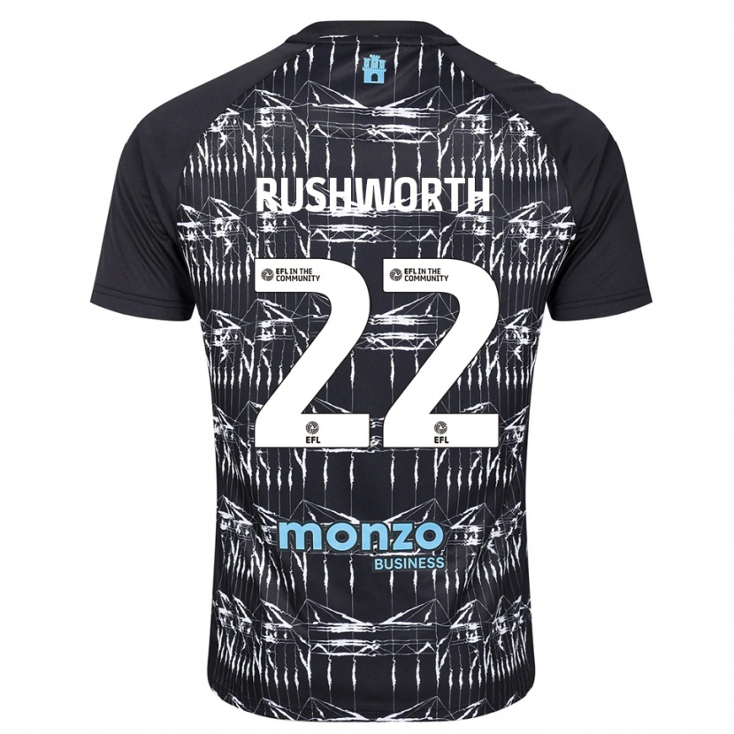 Danxen Hombre Camiseta Carl Rushworth #22 Azul Negro Portero Equipación 2025/26 La Camisa México