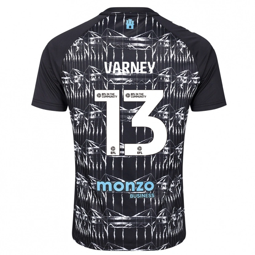Danxen Hombre Camiseta Oscar Varney #13 Azul Negro Portero Equipación 2025/26 La Camisa México