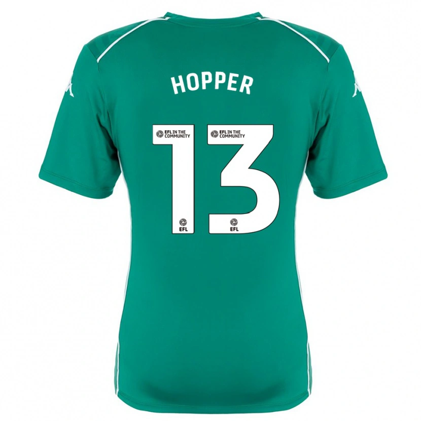 Danxen Hombre Camiseta Jake Hopper #13 Verde Blanco Portero Equipación 2025/26 La Camisa México