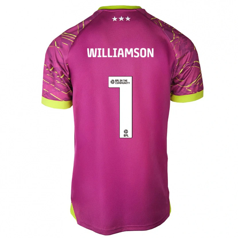 Danxen Hombre Camiseta Woody Williamson #1 Rojo Violeta Medio Portero Equipación 2025/26 La Camisa México