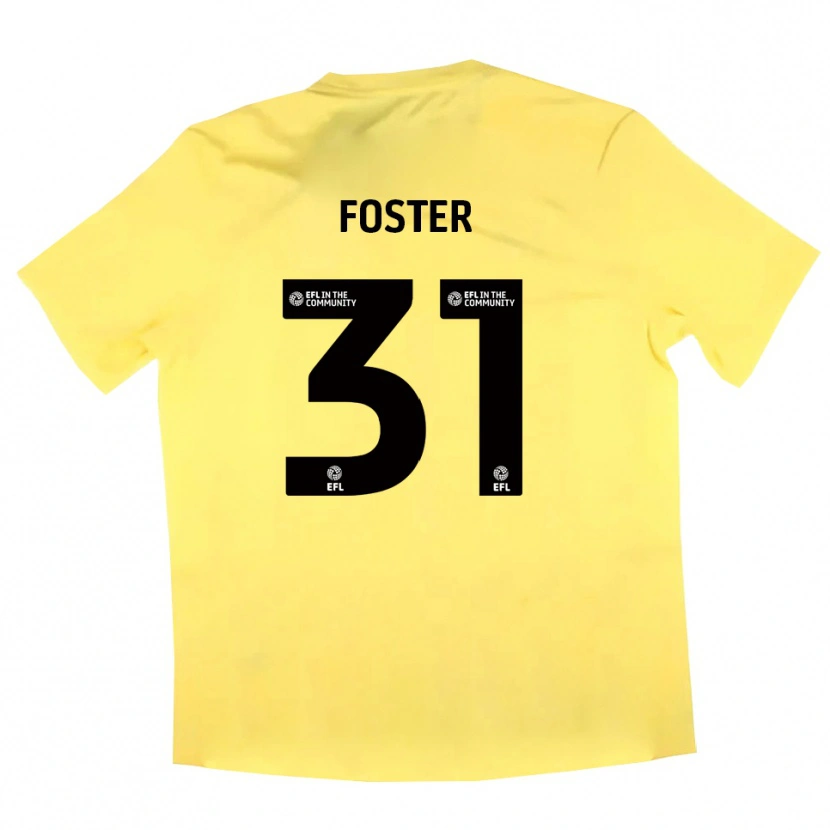 Danxen Hombre Camiseta Owen Foster #31 Negro Amarillo Portero Equipación 2025/26 La Camisa México