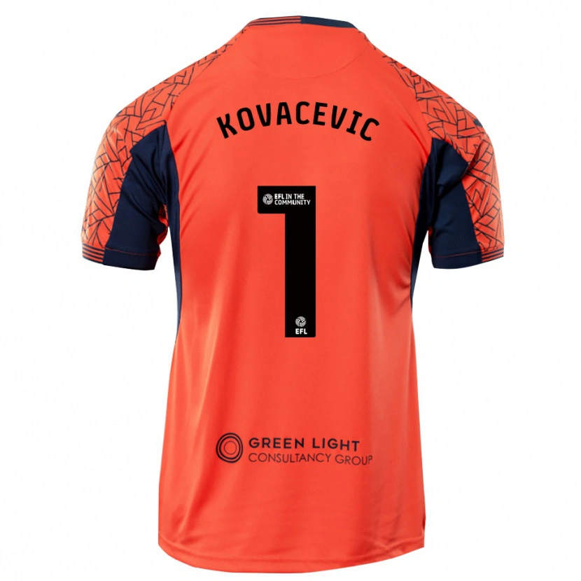 Danxen Hombre Camiseta Vladan Kovačević #1 Negro Naranja Portero Equipación 2025/26 La Camisa México