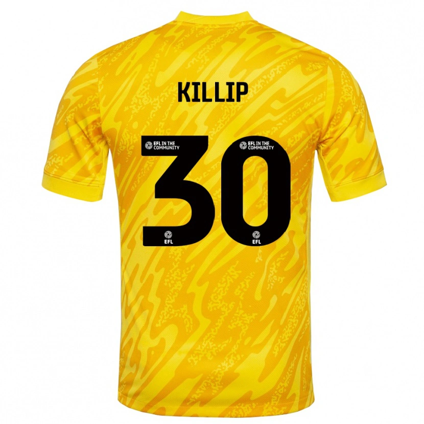 Danxen Hombre Camiseta Ben Killip #30 Negro Amarillo Portero Equipación 2025/26 La Camisa México