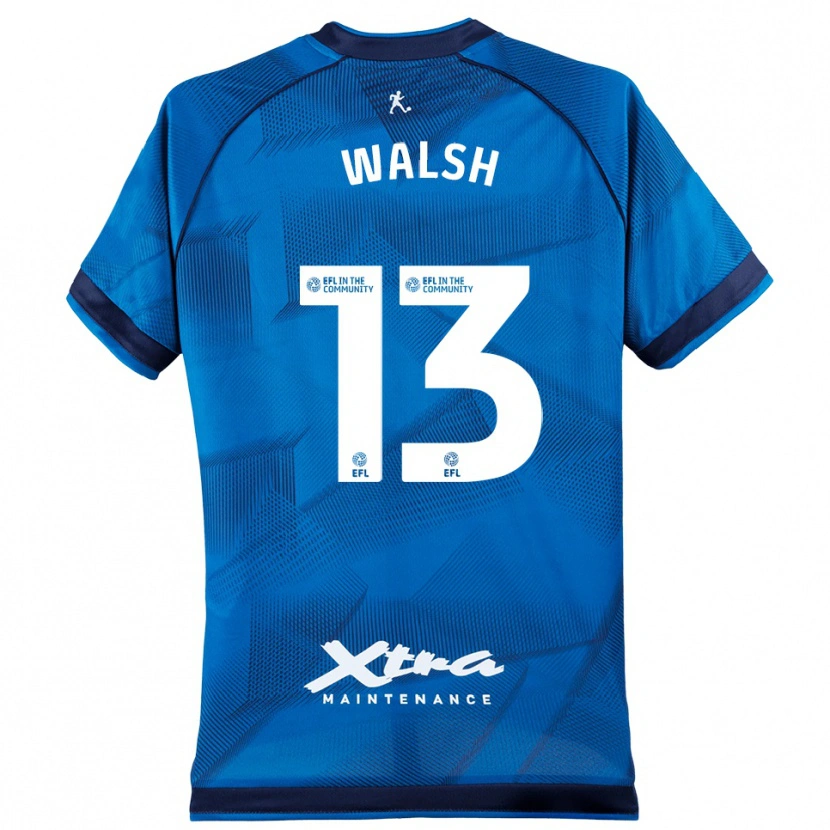 Danxen Hombre Camiseta Joe Walsh #13 Azul Blanco Portero Equipación 2025/26 La Camisa México