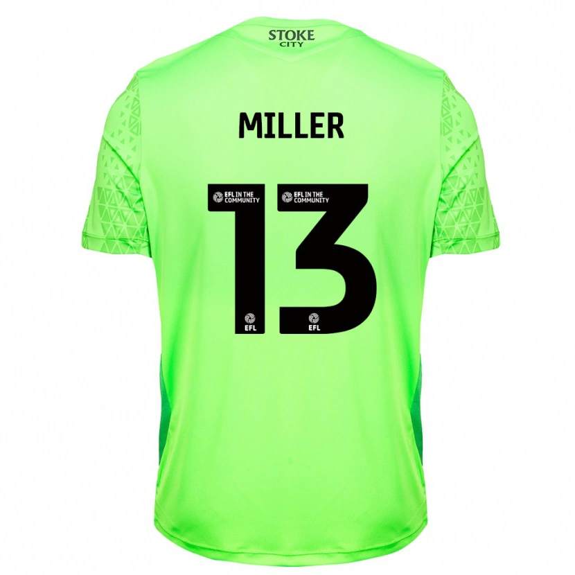 Danxen Hombre Camiseta Tom Miller #13 Verde Negro Portero Equipación 2025/26 La Camisa México