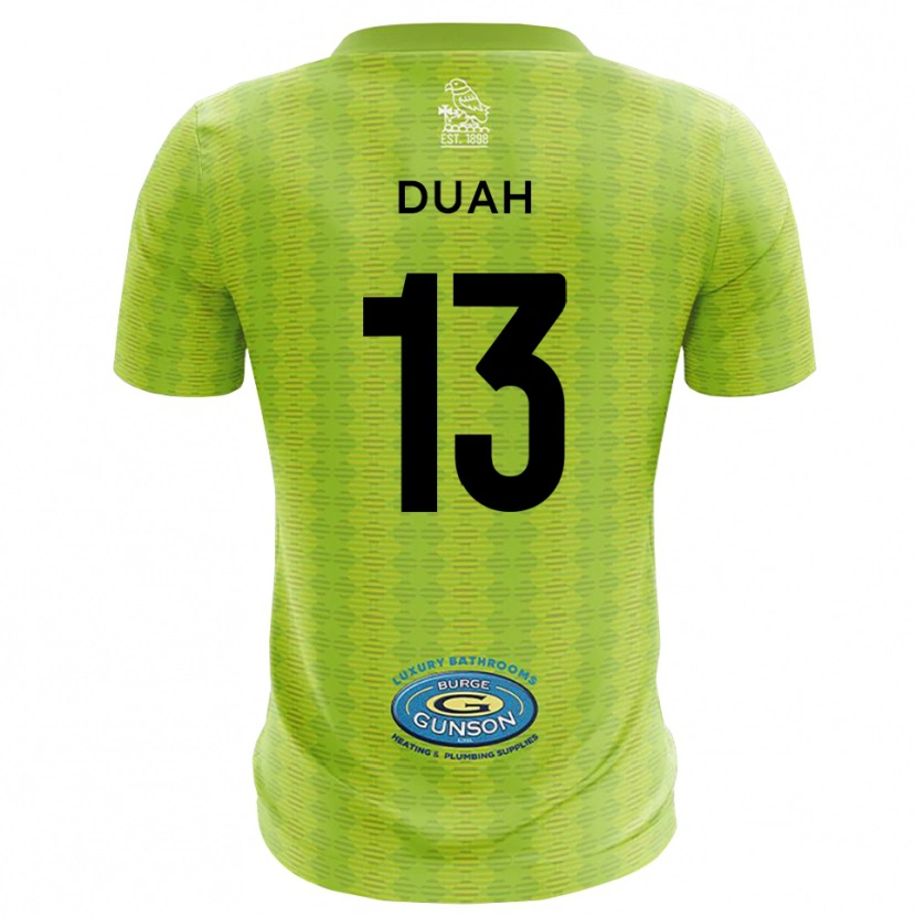 Danxen Hombre Camiseta Enos Duah #13 Verde Prado Portero Equipación 2025/26 La Camisa México