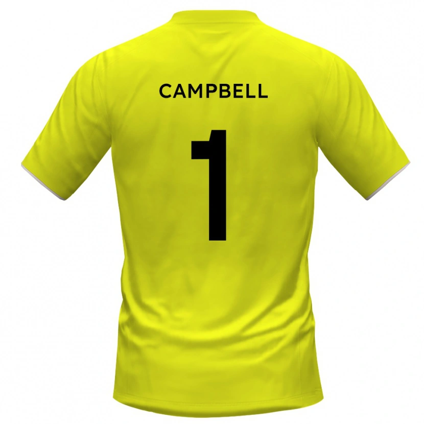 Danxen Hombre Camiseta Maison Campbell #1 Negro Amarillo Portero Equipación 2025/26 La Camisa México