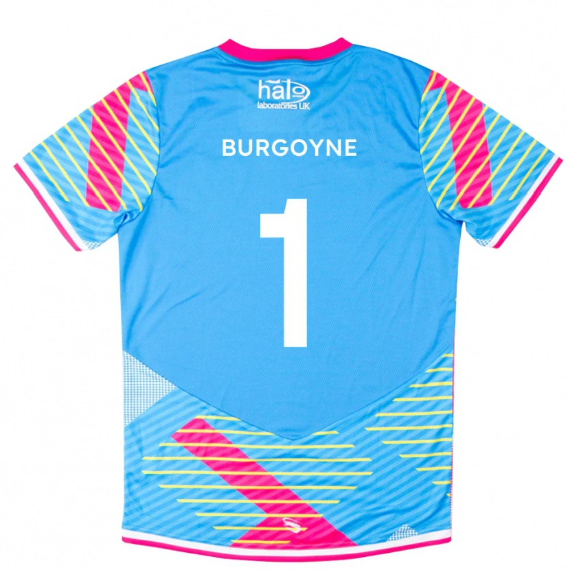 Danxen Hombre Camiseta Harry Burgoyne #1 Rosa Azul Cielo Portero Equipación 2025/26 La Camisa México