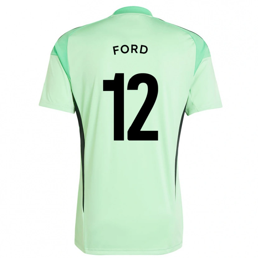 Danxen Hombre Camiseta Nathaniel Ford #12 Negro Verde Hierba Portero Equipación 2025/26 La Camisa México