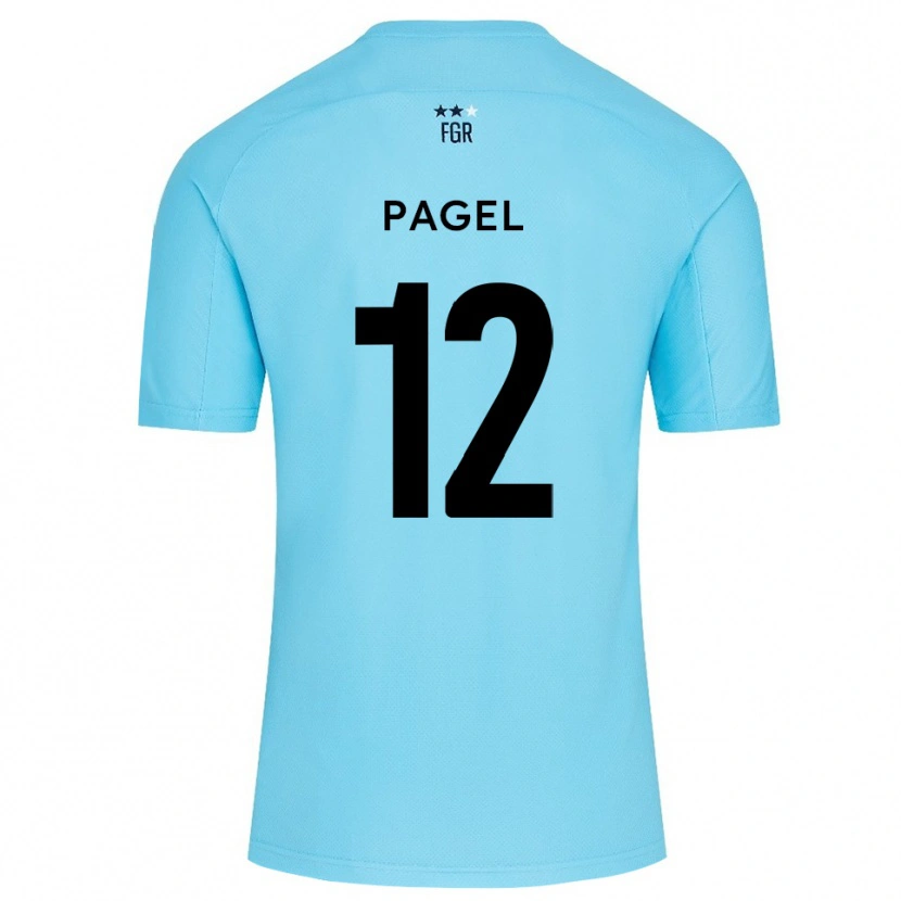 Danxen Hombre Camiseta Fiachra Pagel #12 Blanco Azul Cielo Portero Equipación 2025/26 La Camisa México