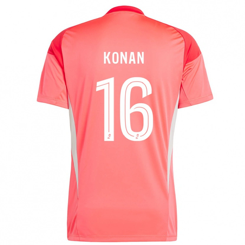 Danxen Hombre Camiseta Yvann Konan #16 Naranja Claro Portero Equipación 2025/26 La Camisa México