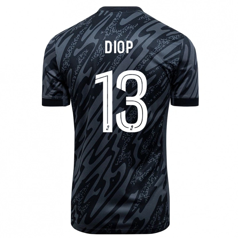 Danxen Hombre Camiseta Mamadou Diop #13 Negro Gris Portero Equipación 2025/26 La Camisa México