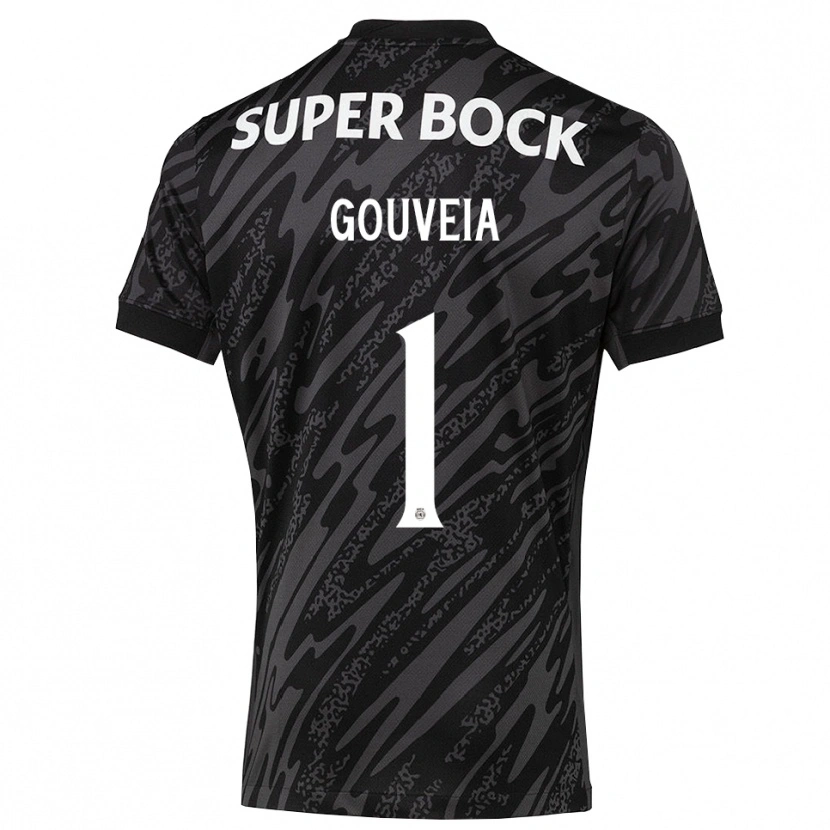 Danxen Hombre Camiseta Miguel Gouveia #1 Gris Negro Blanco Portero Equipación 2025/26 La Camisa México