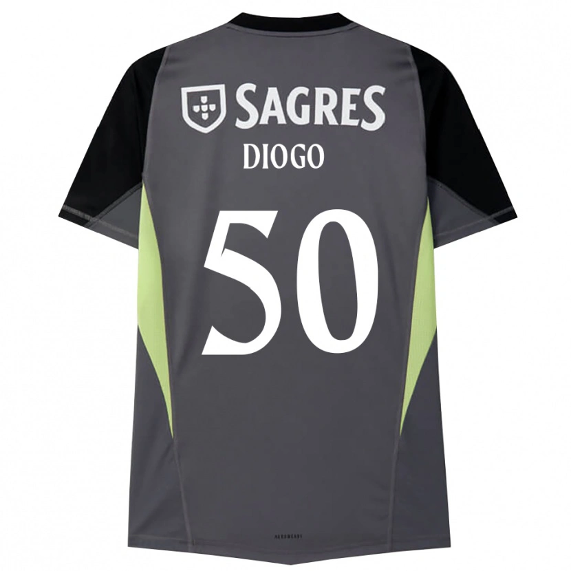 Danxen Hombre Camiseta Diogo Ferreira #50 Gris Oscuro Negro Portero Equipación 2025/26 La Camisa México