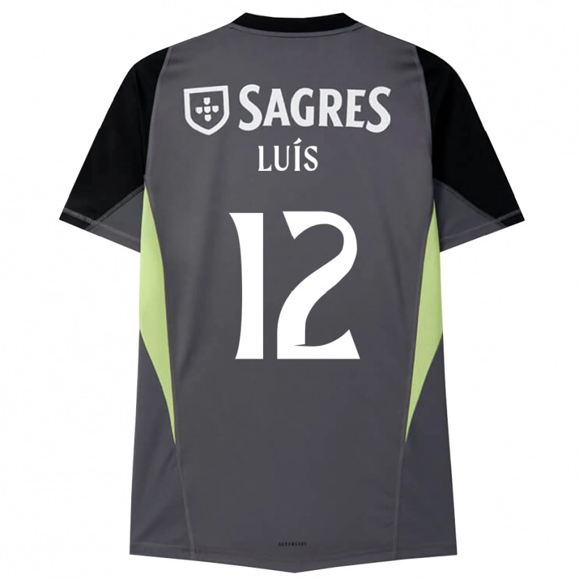 Danxen Hombre Camiseta António Luís #12 Gris Oscuro Negro Portero Equipación 2025/26 La Camisa México