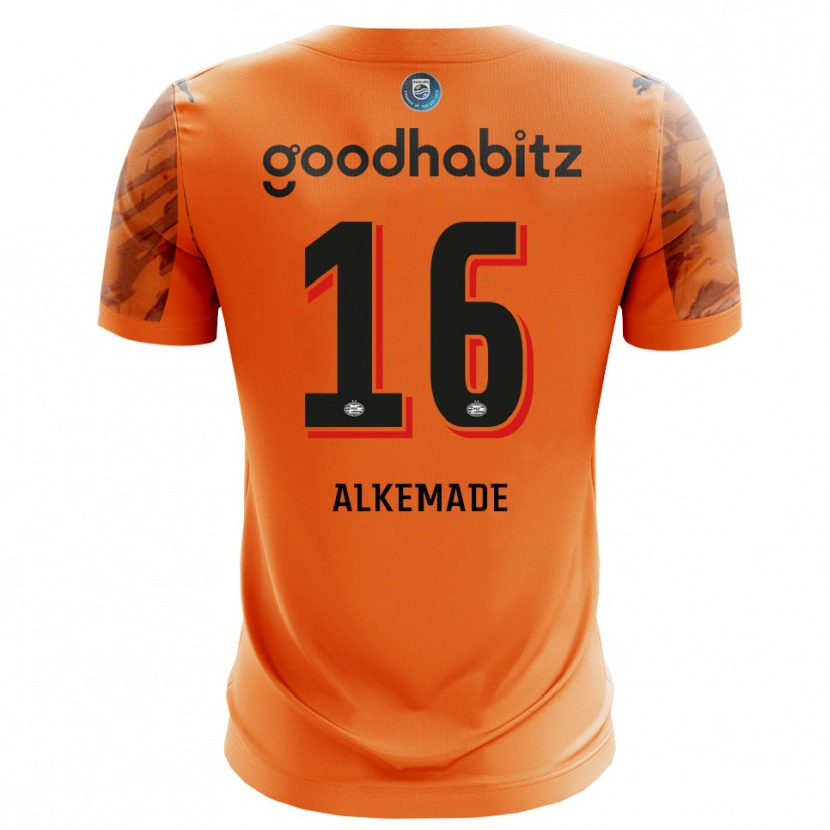Danxen Hombre Camiseta Lisan Alkemade #16 Naranja Negro Portero Equipación 2025/26 La Camisa México
