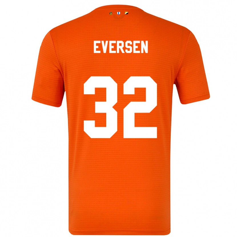 Danxen Hombre Camiseta Justin Eversen #32 Naranja Negro Portero Equipación 2025/26 La Camisa México