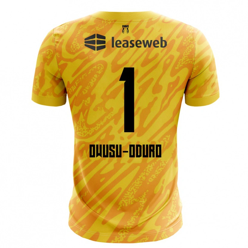 Danxen Hombre Camiseta Rome Jayden Owusu-Oduro #1 Naranja Amarillo Negro Portero Equipación 2025/26 La Camisa México