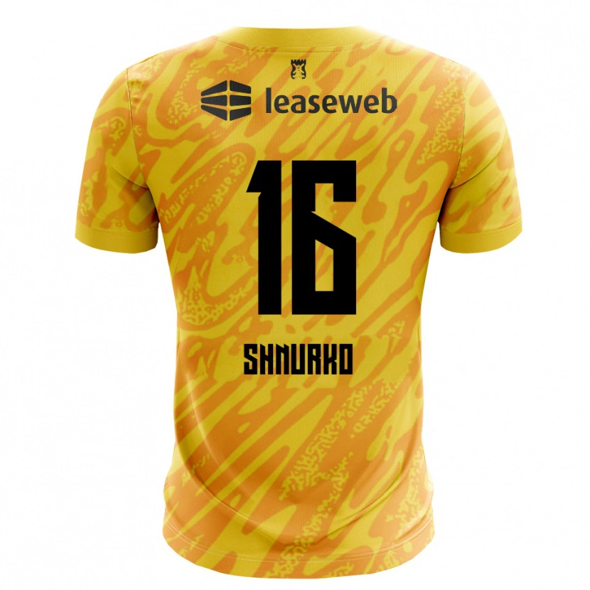 Danxen Hombre Camiseta Danylo Shnurko #16 Naranja Amarillo Negro Portero Equipación 2025/26 La Camisa México