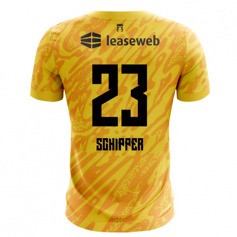 Danxen Hombre Camiseta Jur Schipper #23 Naranja Amarillo Negro Portero Equipación 2025/26 La Camisa México