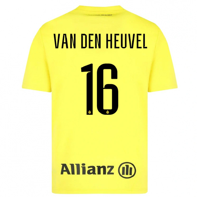 Danxen Hombre Camiseta Dani van den Heuvel #16 Amarillo Negro Portero Equipación 2025/26 La Camisa México