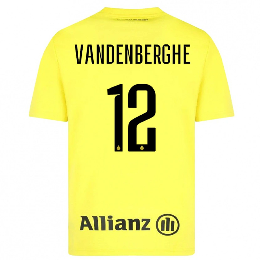 Danxen Hombre Camiseta Xander Vandenberghe #12 Amarillo Negro Portero Equipación 2025/26 La Camisa México