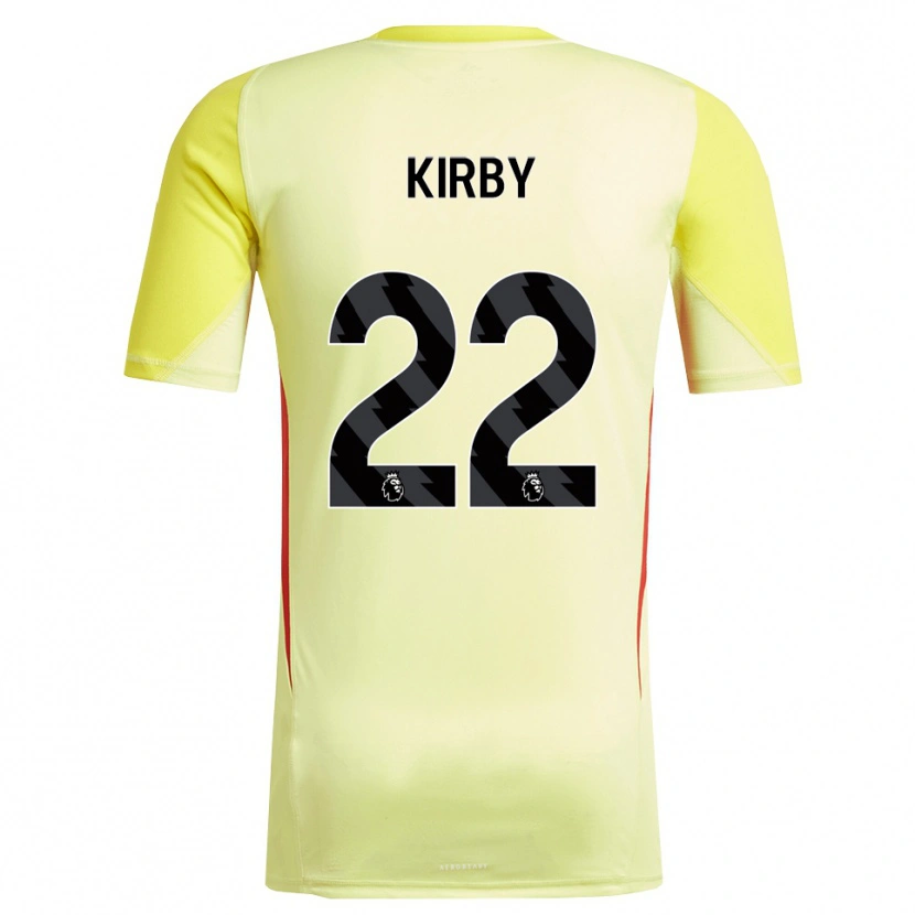 Danxen Hombre Camiseta Faye Kirby #22 Amarillo Rojo Portero Equipación 2025/26 La Camisa México