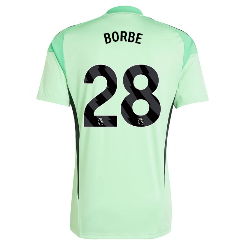 Danxen Hombre Camiseta Anneke Borbe #28 Verde Claro Negro Portero Equipación 2025/26 La Camisa México