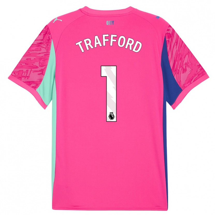Danxen Hombre Camiseta James Trafford #1 Rosa Rosa Portero Equipación 2025/26 La Camisa México