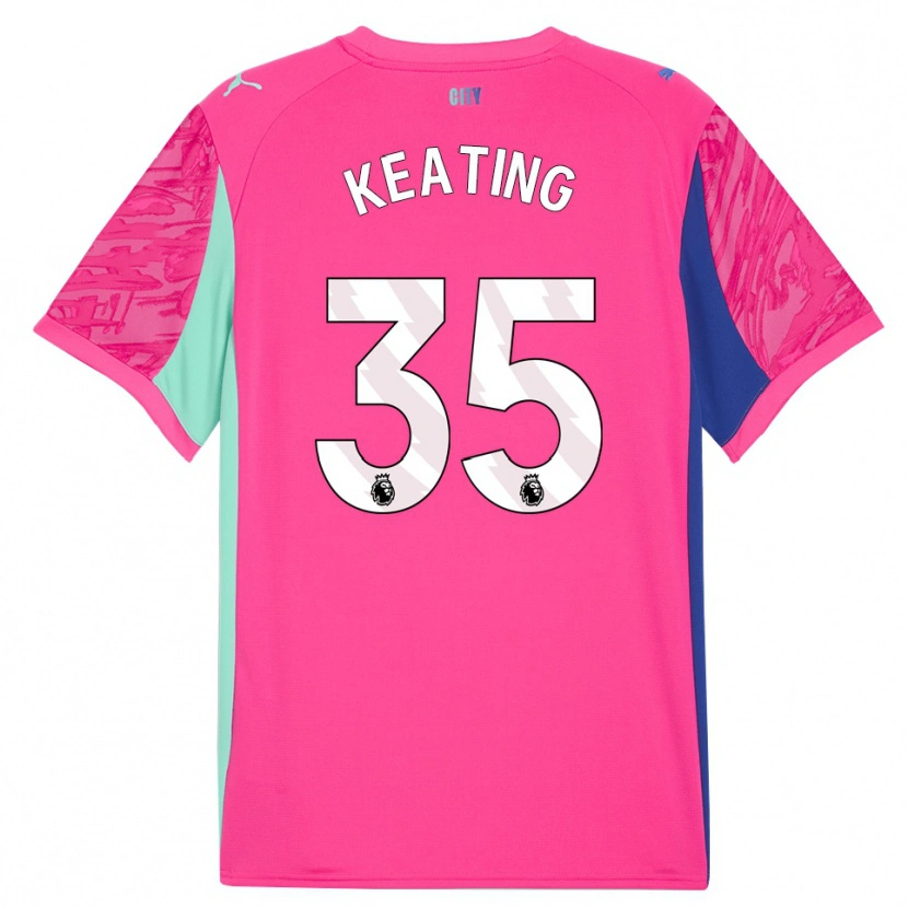 Danxen Hombre Camiseta Khiara Keating #35 Rosa Rosa Portero Equipación 2025/26 La Camisa México