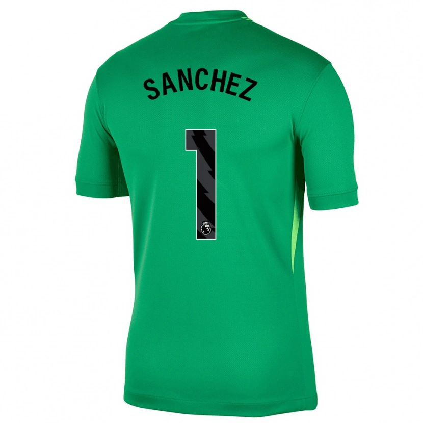 Danxen Hombre Camiseta Robert Sánchez #1 Verde Negro Portero Equipación 2025/26 La Camisa México