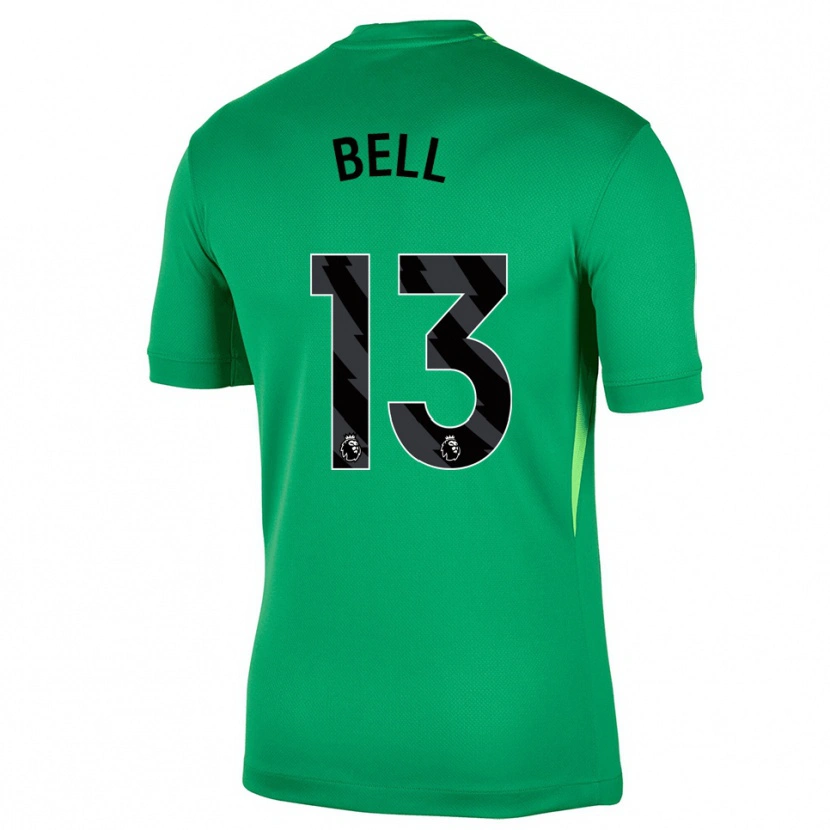 Danxen Hombre Camiseta Toby Bell #13 Verde Negro Portero Equipación 2025/26 La Camisa México