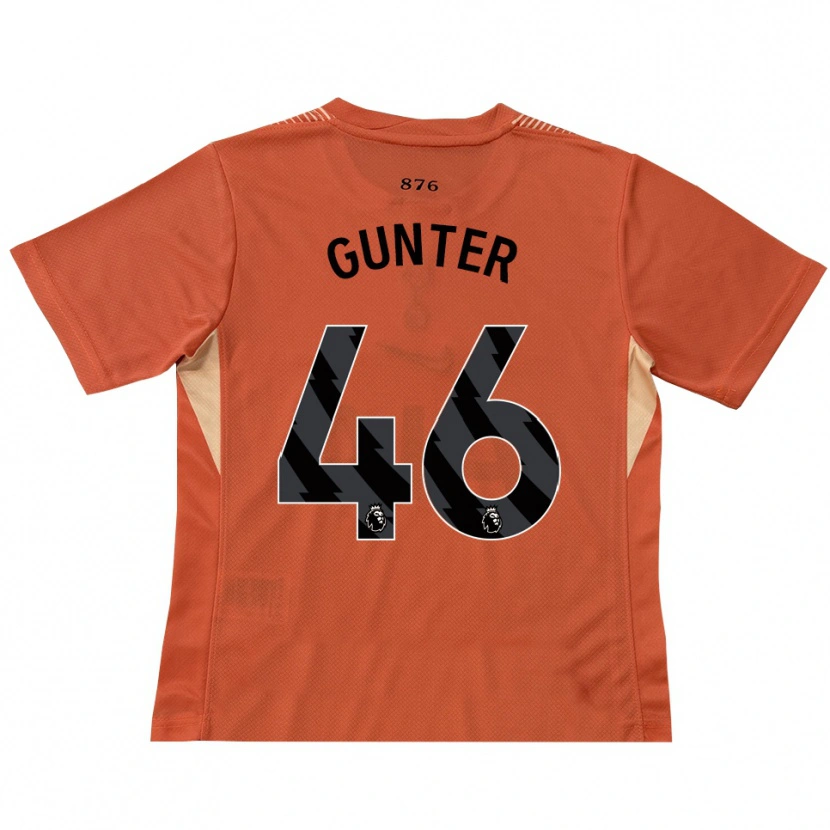 Danxen Hombre Camiseta Luca Gunter #46 Naranja Negro Portero Equipación 2025/26 La Camisa México