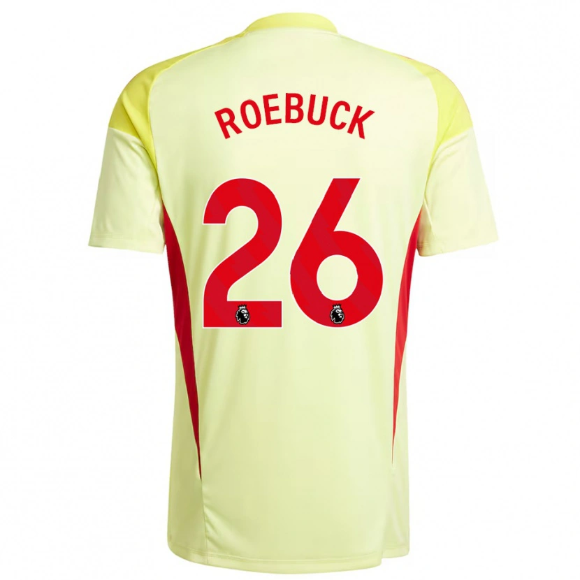Danxen Hombre Camiseta Ellie Roebuck #26 Amarillo Claro Portero Equipación 2025/26 La Camisa México