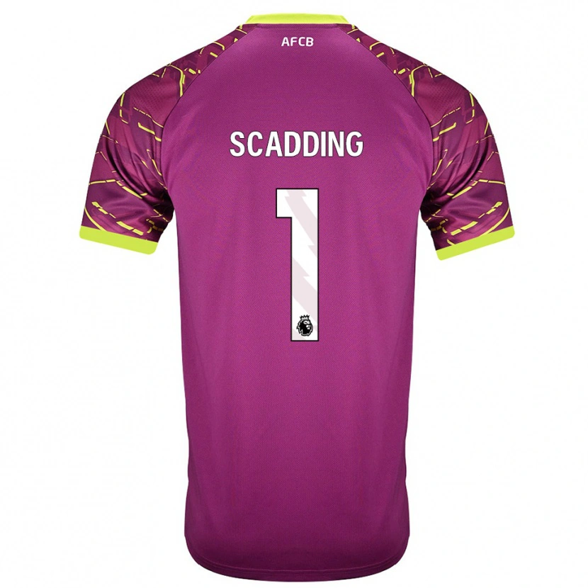 Danxen Hombre Camiseta Katie Scadding #1 Magenta Oscuro Portero Equipación 2025/26 La Camisa México