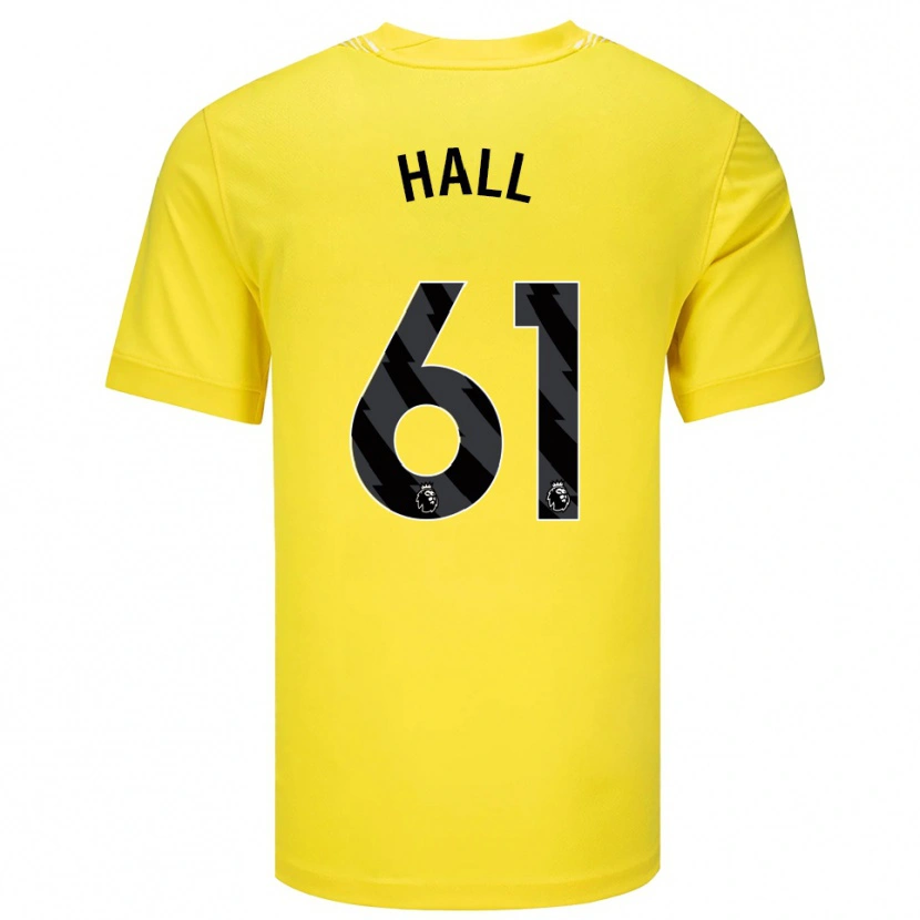 Danxen Hombre Camiseta Steven Hall #61 Amarillo Negro Portero Equipación 2025/26 La Camisa México