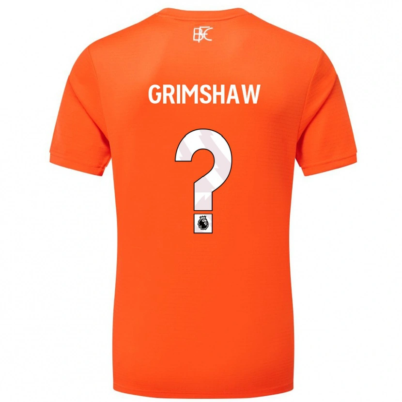 Danxen Hombre Camiseta Harry Grimshaw #0 Naranja Blanco Portero Equipación 2025/26 La Camisa México