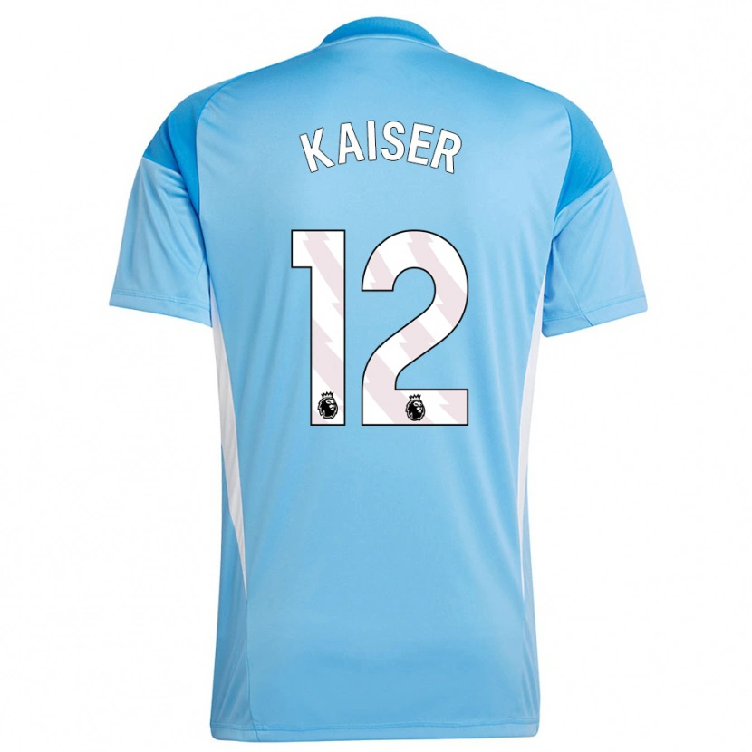 Danxen Hombre Camiseta Dino Kaiser #12 Azul Blanco Portero Equipación 2025/26 La Camisa México