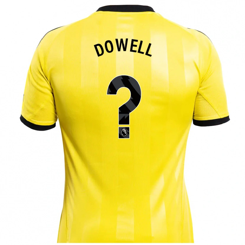 Danxen Hombre Camiseta Roman Dowell #0 Amarillo Negro Portero Equipación 2025/26 La Camisa México