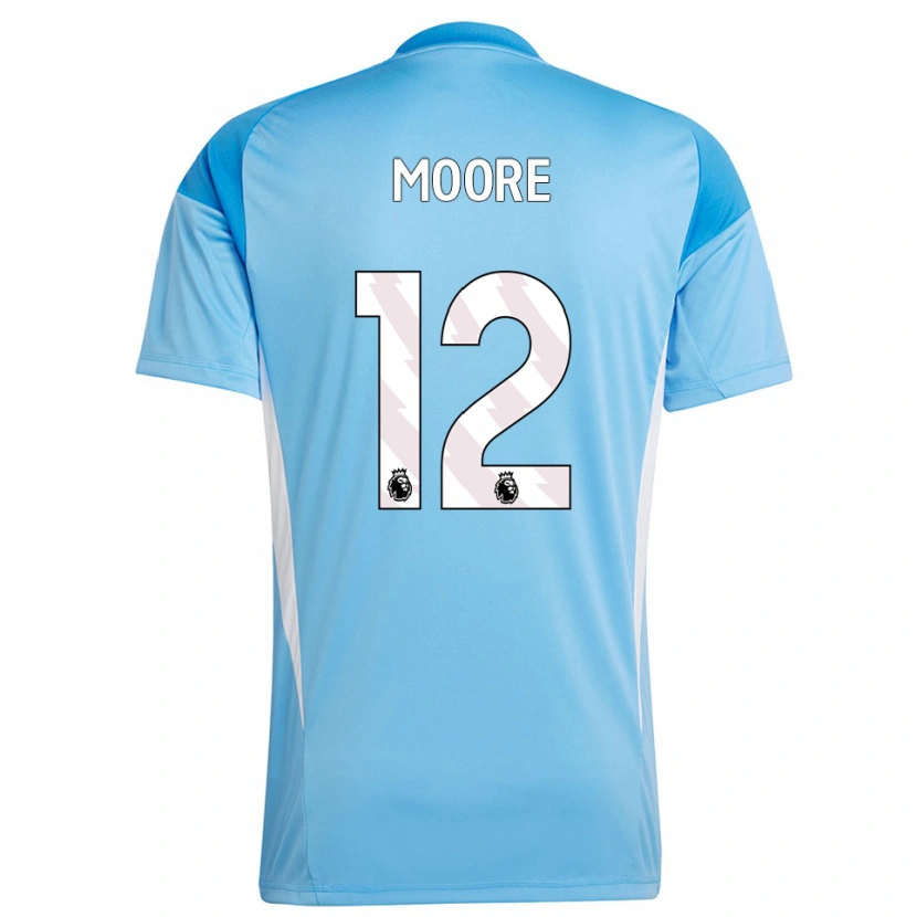 Danxen Hombre Camiseta Daniel Moore #12 Azul Blanco Portero Equipación 2025/26 La Camisa México